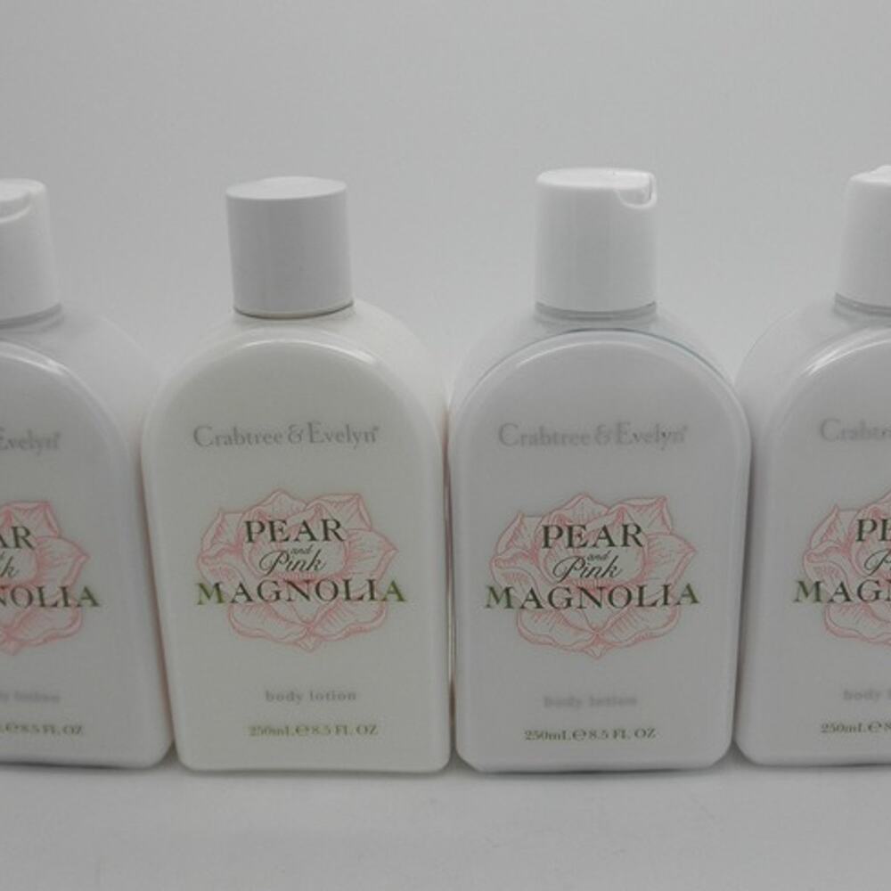 Lot of 4 Original Crabtree & Evelyn PEAR & PINK MAGNOLIA Body Lotion NEW